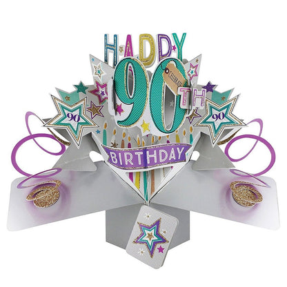 Happy 90th Birthday Pop-Up Greeting Card