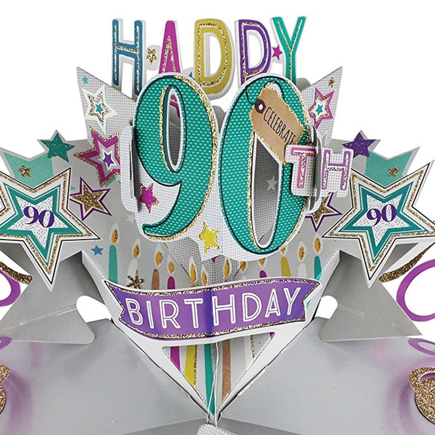 Happy 90th Birthday Pop-Up Greeting Card