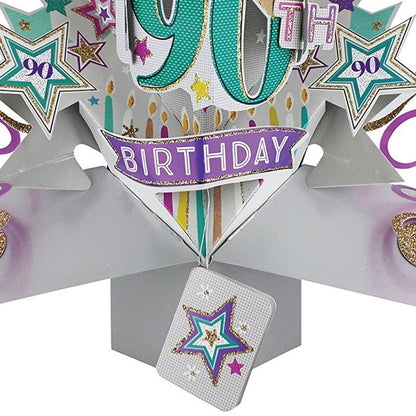 Happy 90th Birthday Pop-Up Greeting Card