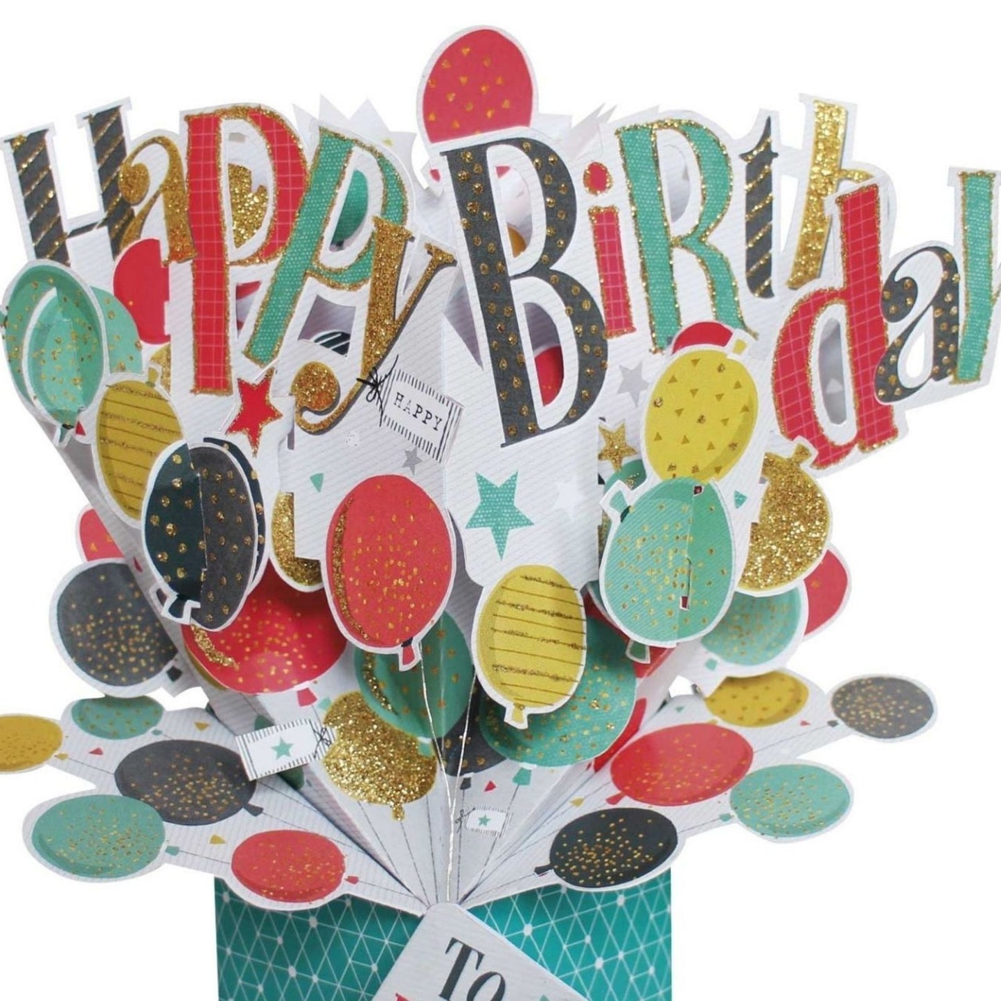 Happy Birthday Bunch Of Balloons Birthday Pop Up Greeting Card