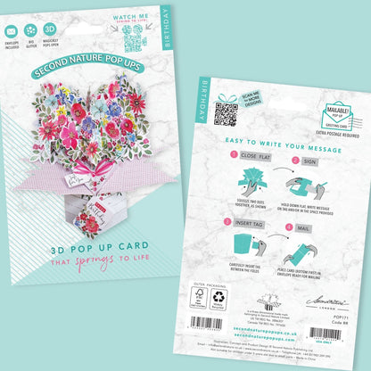 Happy Birthday Bouquet Of Flowers Birthday Pop Up Greeting Card