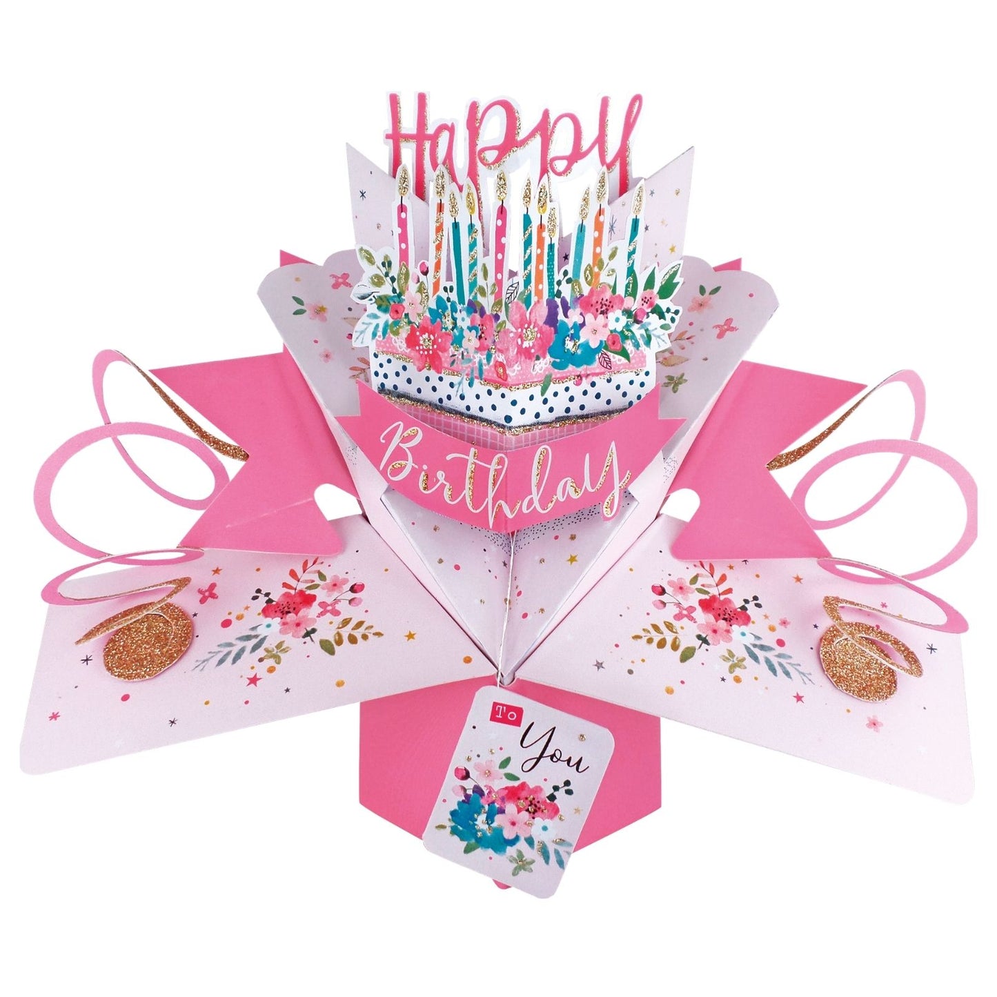 Happy Birthday Cake Pop-Up Greeting Card