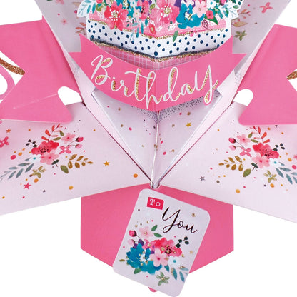 Happy Birthday Cake Pop-Up Greeting Card
