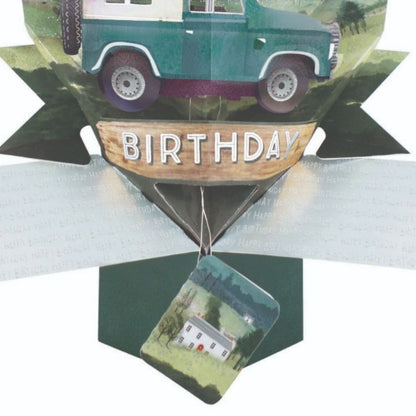 Happy Birthday Jeep Pop-Up Greeting Card
