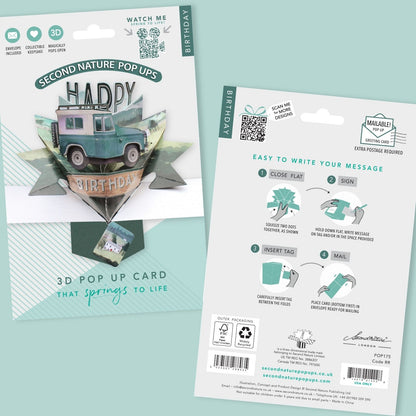 Happy Birthday Jeep Pop-Up Greeting Card
