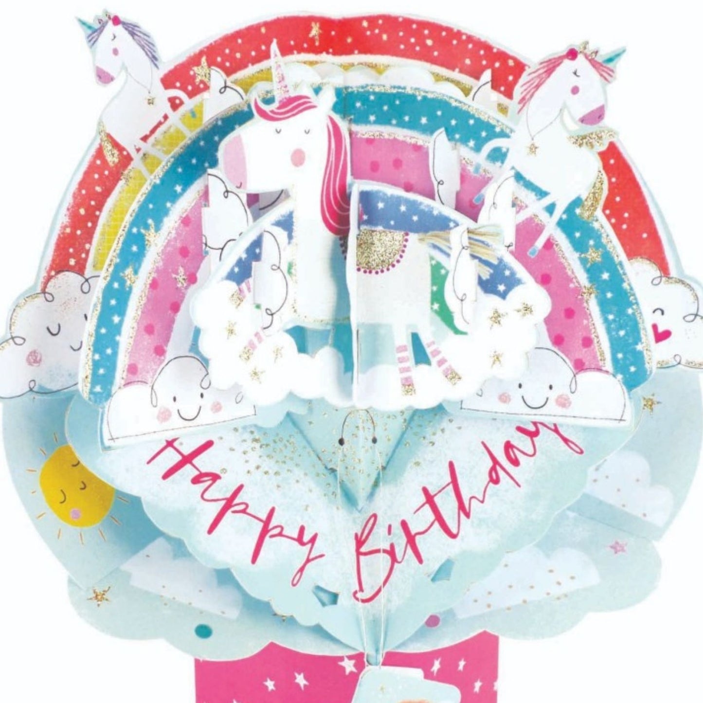 Birthday Unicorns Pop-Up Greeting Card