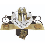Birthday Girl Shoes Pop-Up Greeting Card