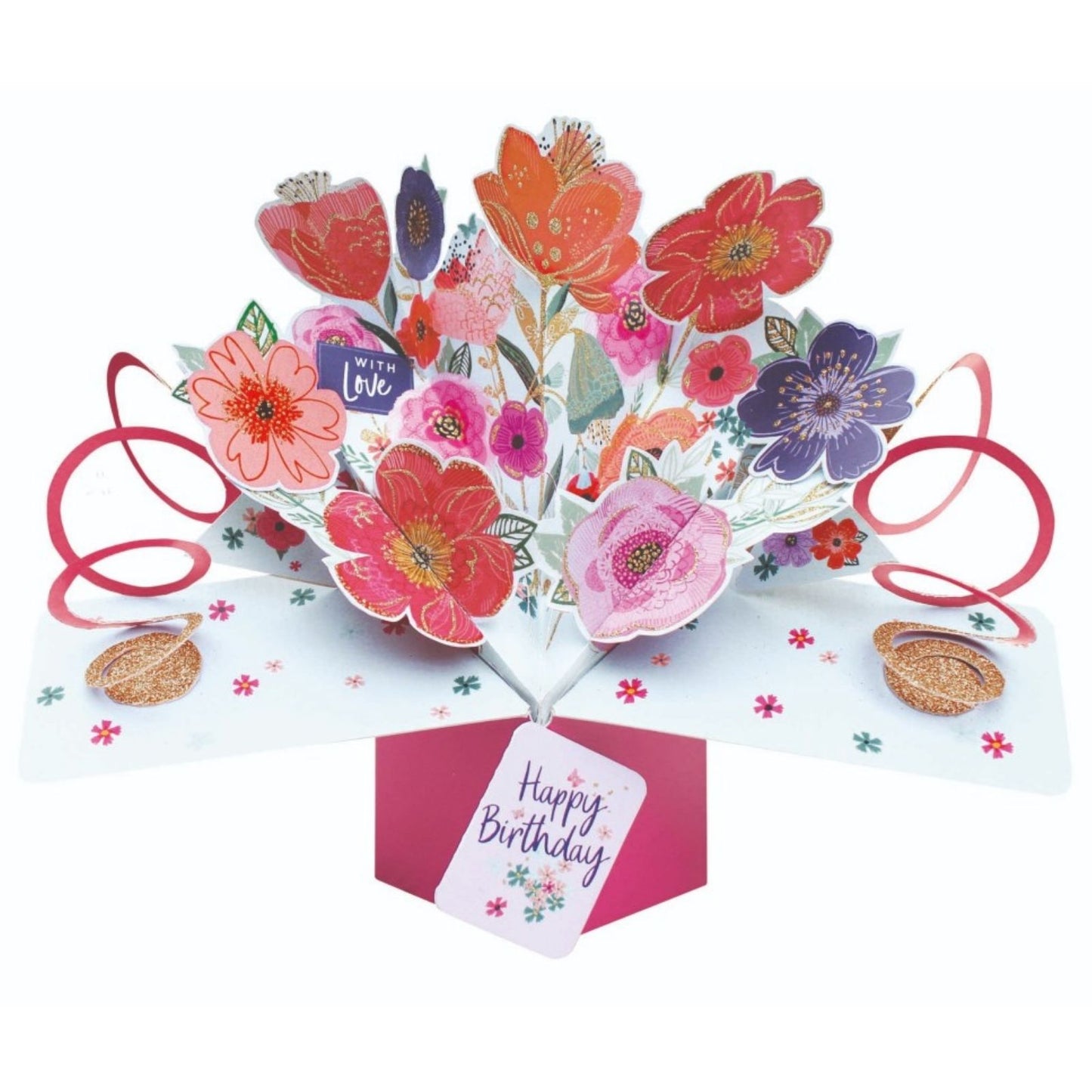 Birthday Flowers Pop-Up Greeting Card