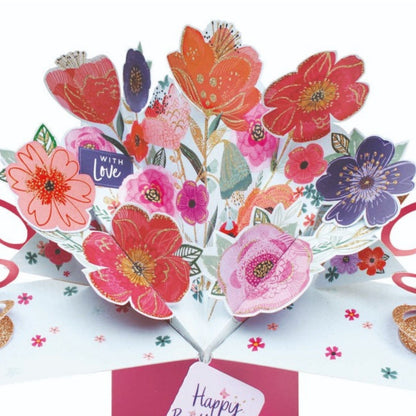 Birthday Flowers Pop-Up Greeting Card