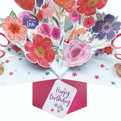 Birthday Flowers Pop-Up Greeting Card