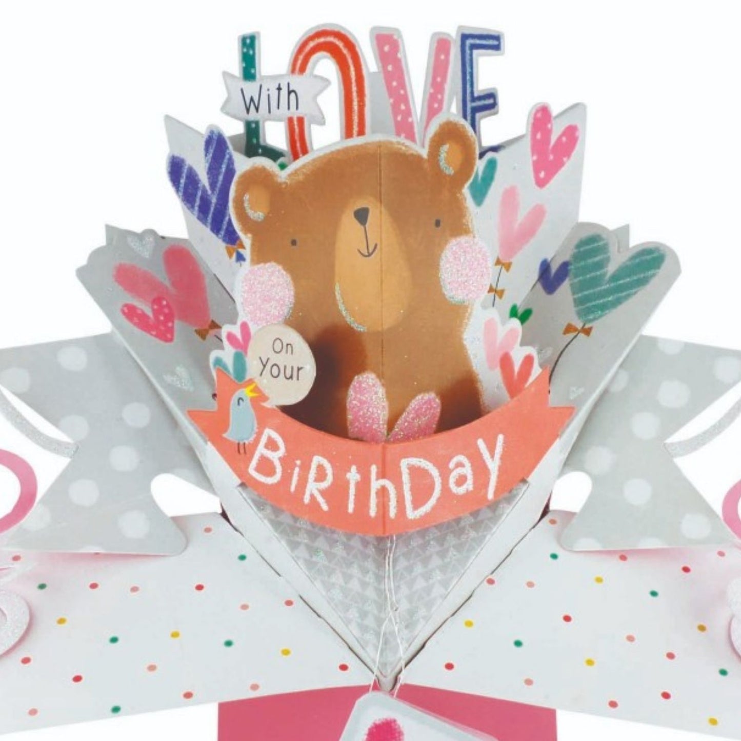 Birthday Cute Bear Pop-Up Greeting Card