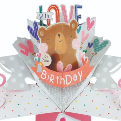 Birthday Cute Bear Pop-Up Greeting Card