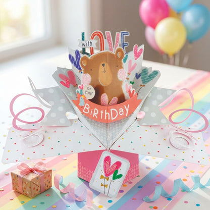 Birthday Cute Bear Pop-Up Greeting Card