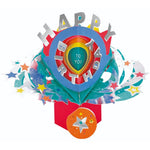 Happy Birthday Stars Pop-Up Greeting Card