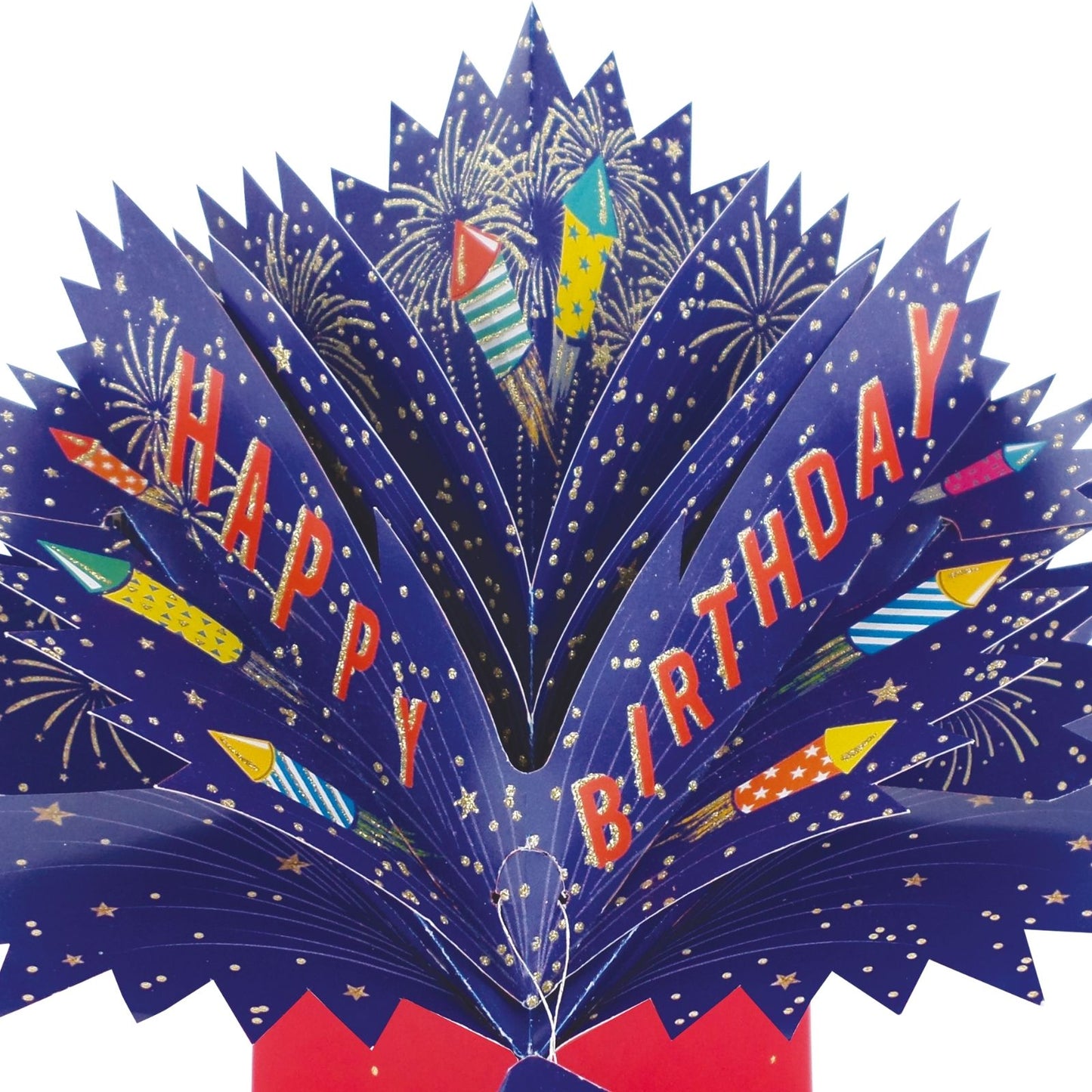Happy Birthday Fireworks Pop-Up Greeting Card
