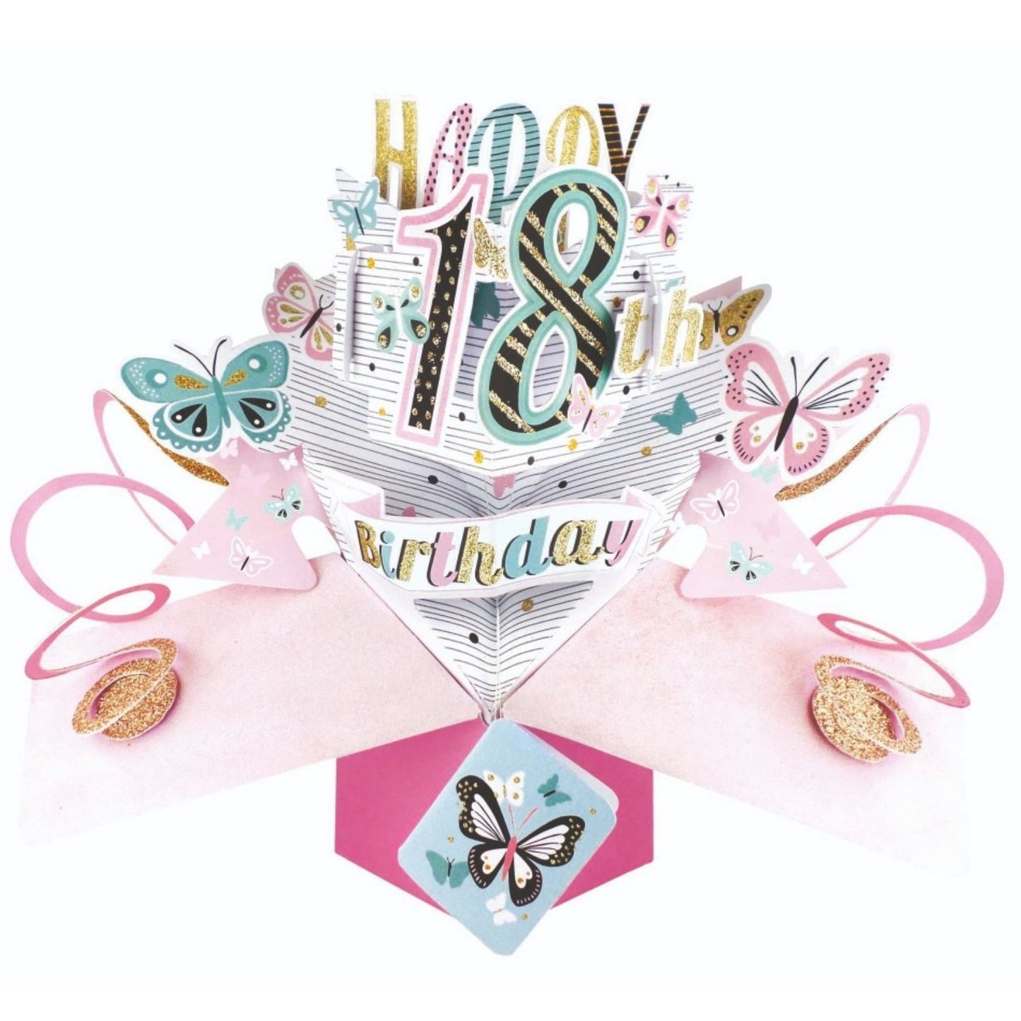 Female 18th Birthday Pop-Up Greeting Card