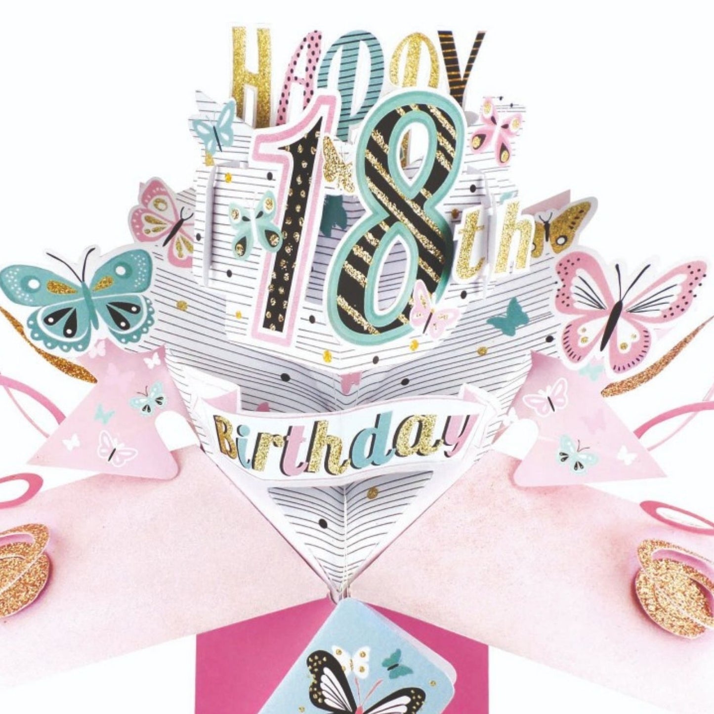 Female 18th Birthday Pop-Up Greeting Card
