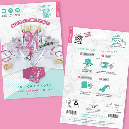 Happy 21st Birthday Pop-Up Greeting Card