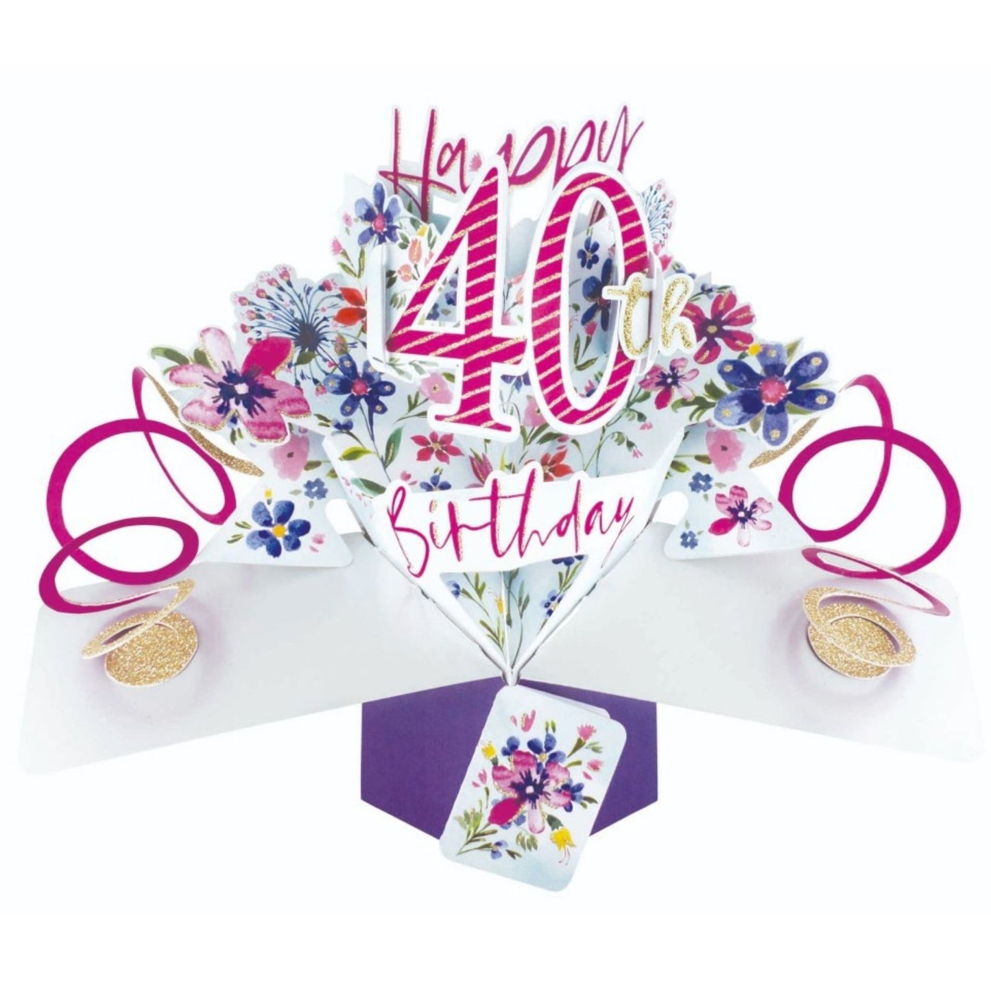 Happy 40th Birthday Pop-Up Greeting Card
