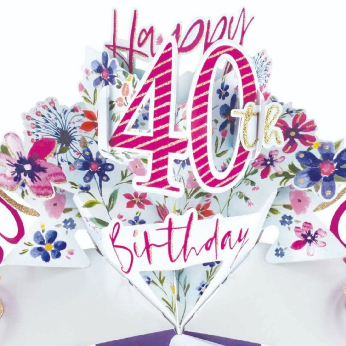 Happy 40th Birthday Pop-Up Greeting Card