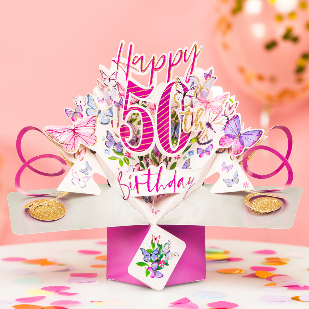 Happy 50th Birthday Pop-Up Greeting Card