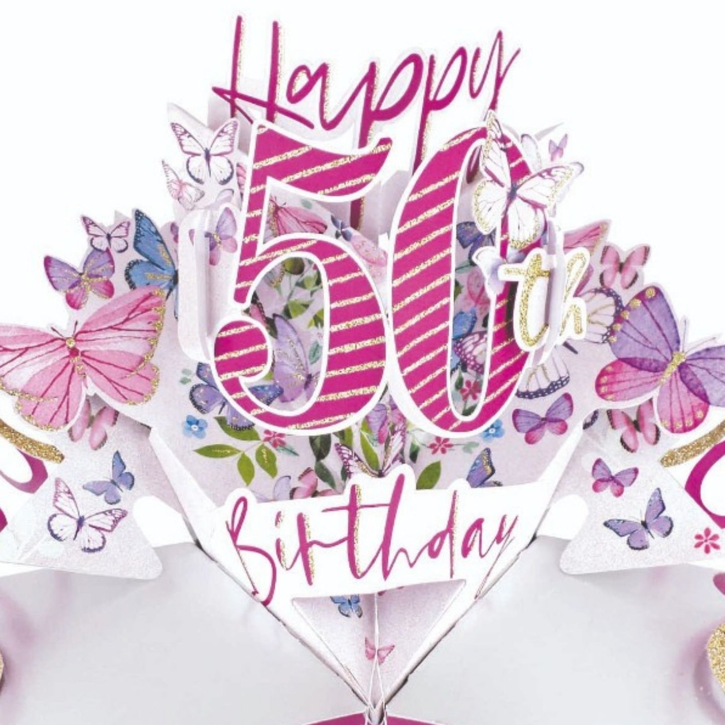 Happy 50th Birthday Pop-Up Greeting Card