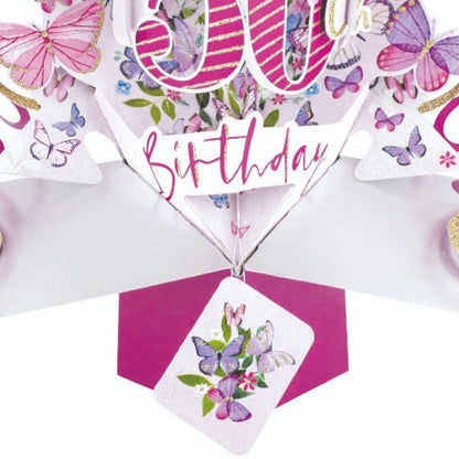 Happy 50th Birthday Pop-Up Greeting Card