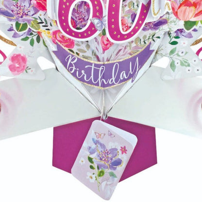 Female 60th Birthday Pop-Up Greeting Card