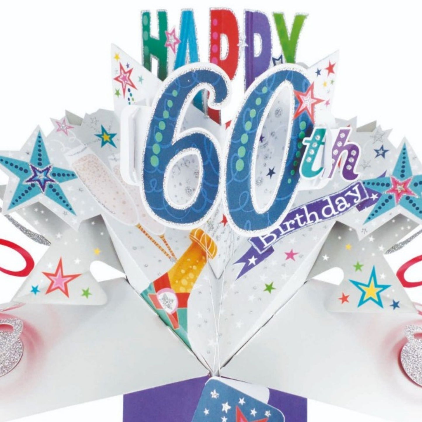 Happy 60th Birthday Pop-Up Greeting Card