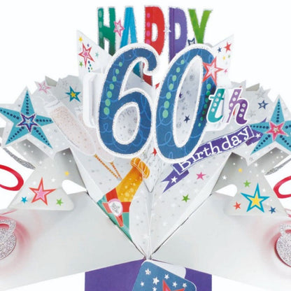 Happy 60th Birthday Pop-Up Greeting Card