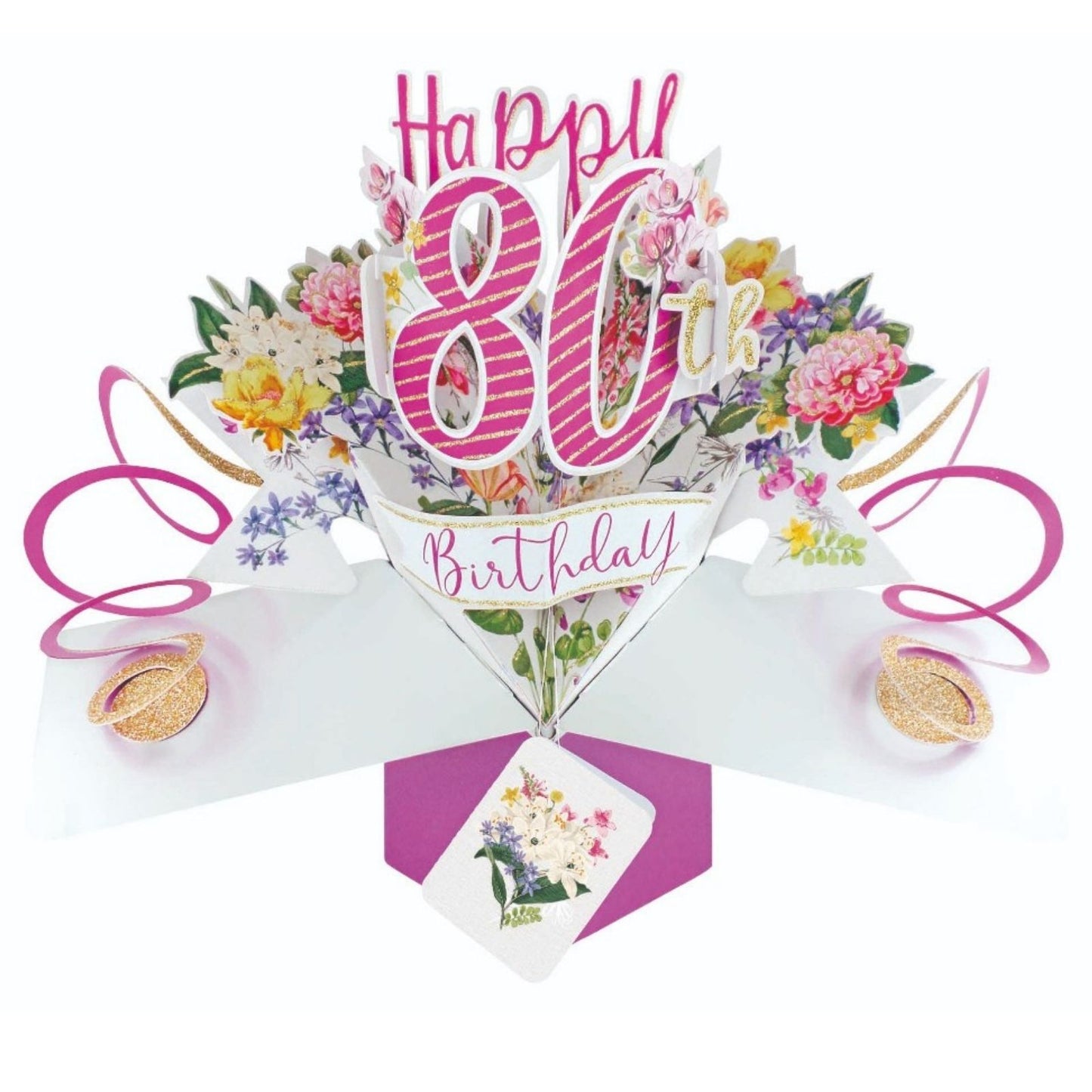 Happy 80th Birthday Pop-Up Greeting Card