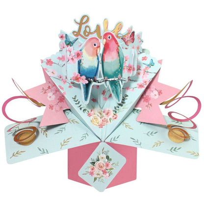 Love Birds Romantic Pop-Up Greeting Card