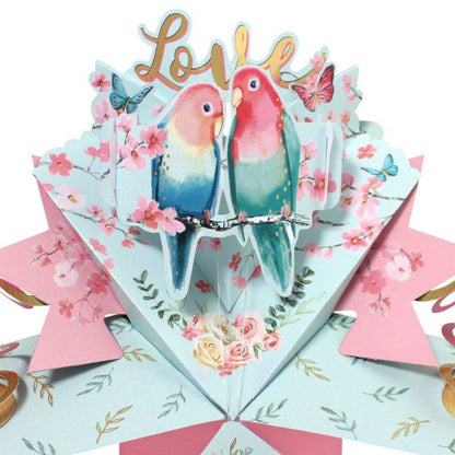 Love Birds Romantic Pop-Up Greeting Card