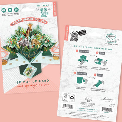 Happy Birthday Jungle Pop-Up Greeting Card