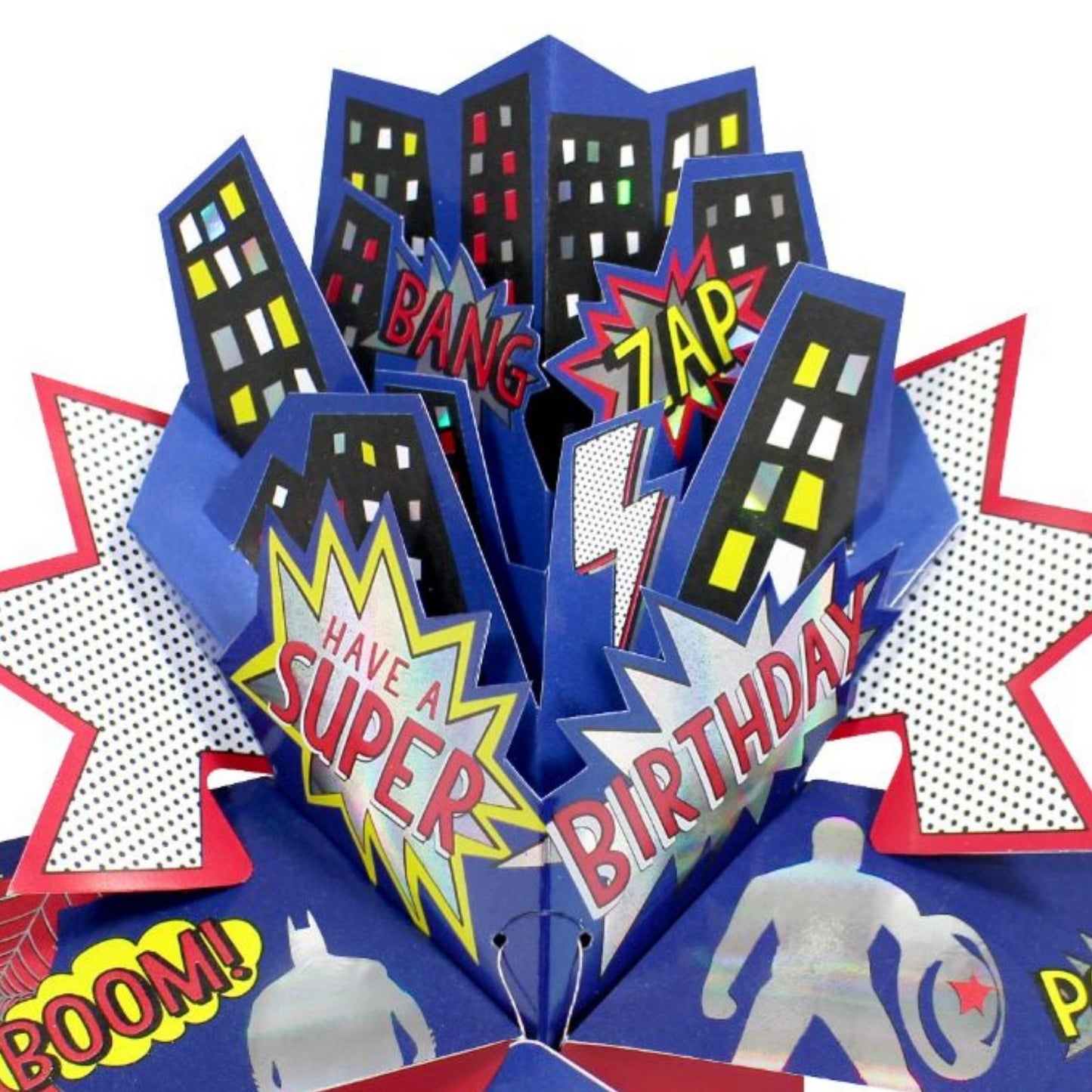 Super Birthday Superhero Pop-Up Greeting Card