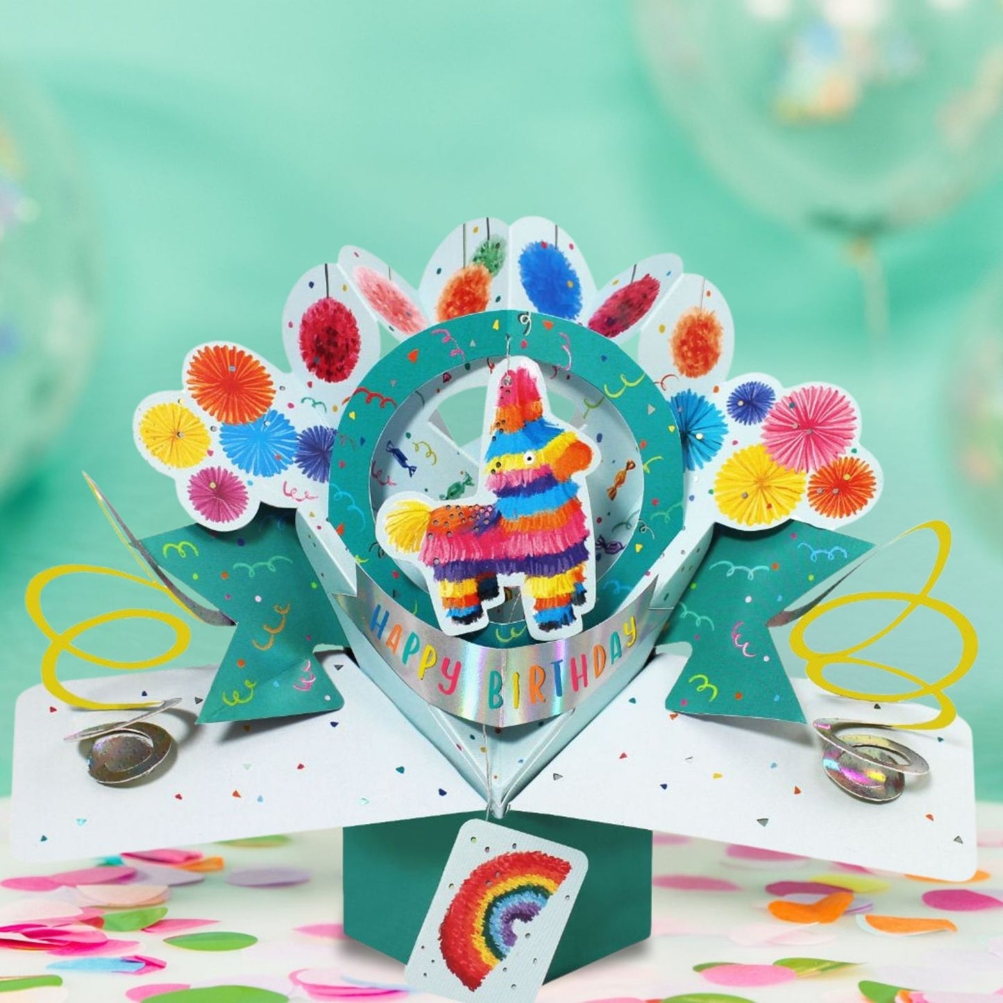 Happy Birthday Pinata Pop-Up Greeting Card