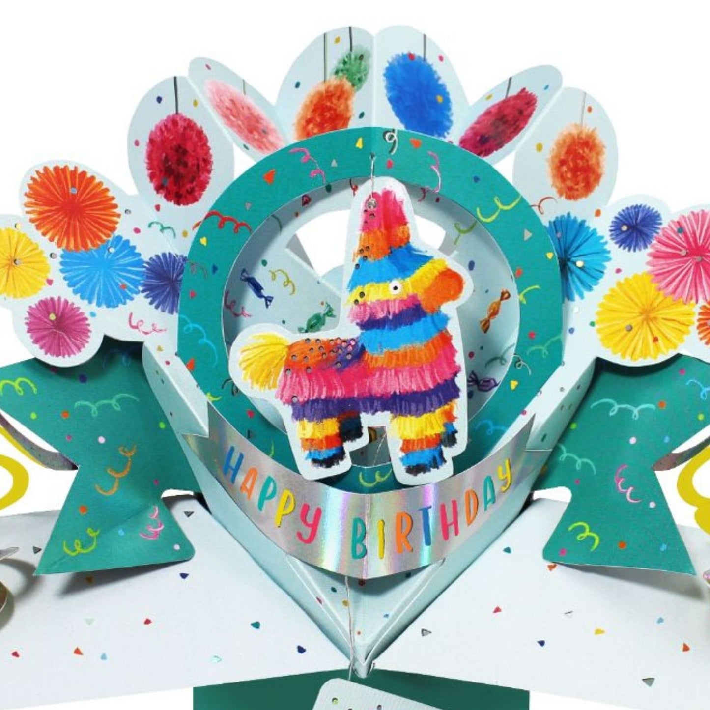 Happy Birthday Pinata Pop-Up Greeting Card