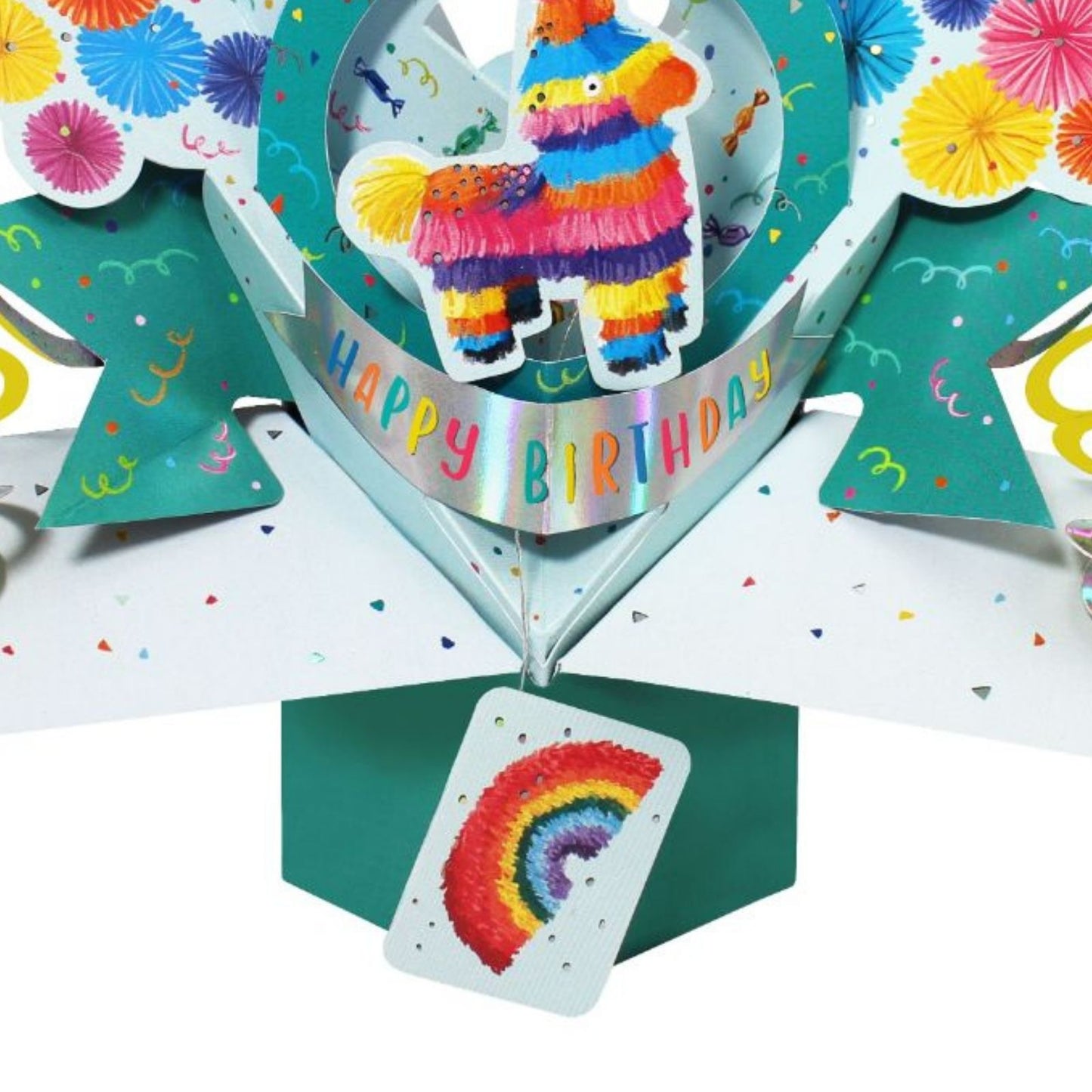 Happy Birthday Pinata Pop-Up Greeting Card