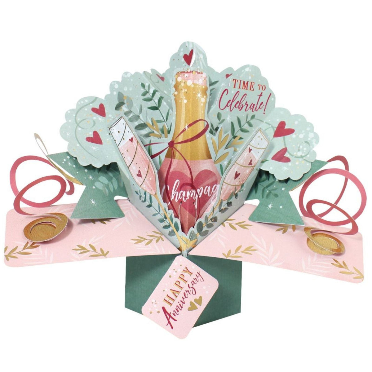 Time To Celebrate Anniversary Pop-Up Greeting Card