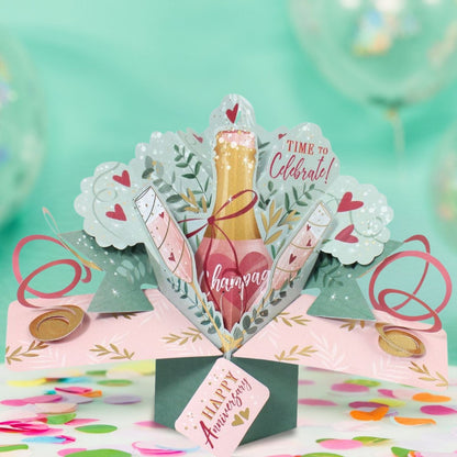 Time To Celebrate Anniversary Pop-Up Greeting Card