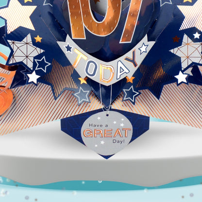 101st Birthday Card Pop Up 3D Happy Birthday Card Age 101 Today 3D For Him