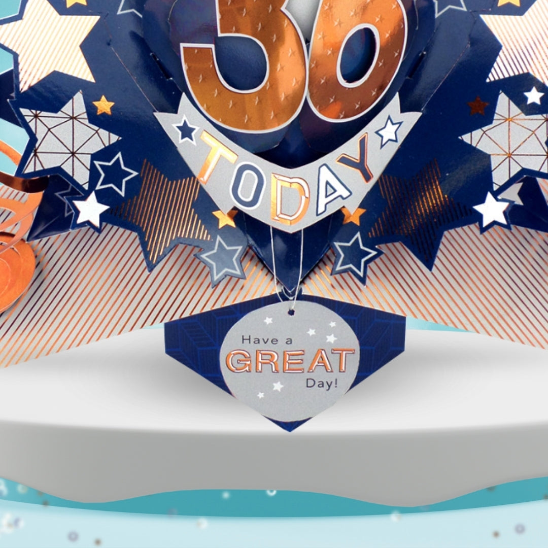 36th Birthday Card Pop Up 3D Happy Birthday Card Age 36 Today 3D For Him