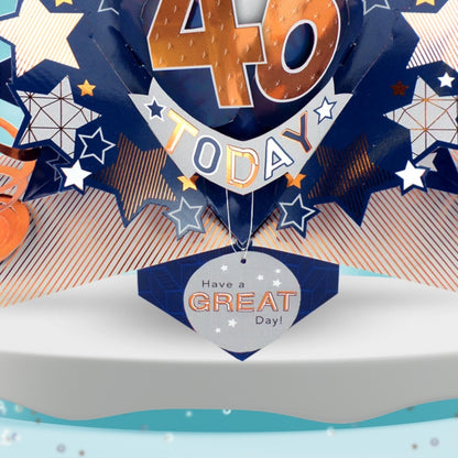 46th Birthday Card Pop Up 3D Happy Birthday Card Age 46 Today 3D For Him