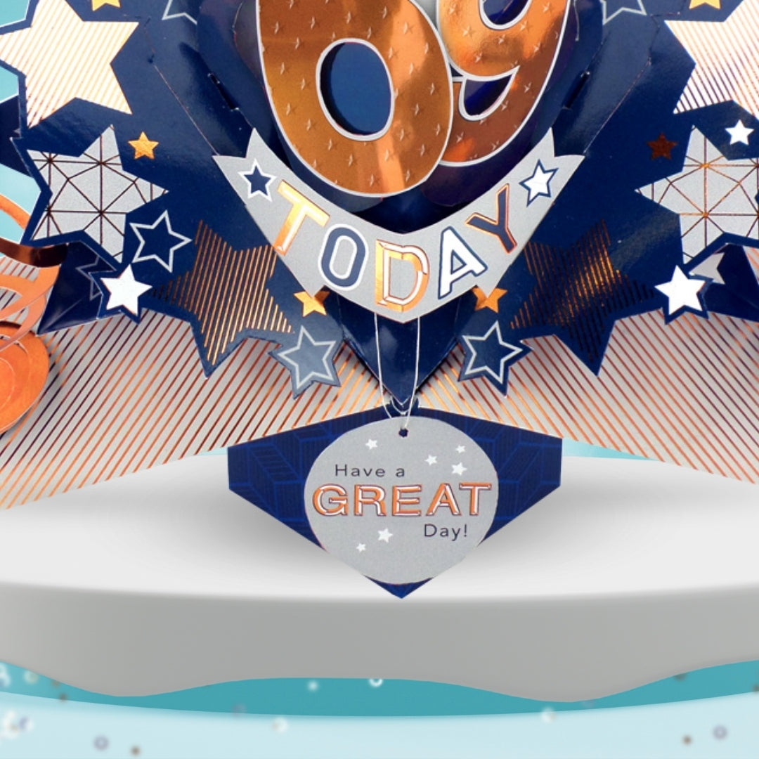 Happy 69th Birthday 69 Today Pop-Up Greeting Card