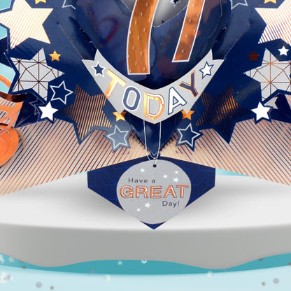 Happy 71st Birthday 71 Today Pop-Up Greeting Card