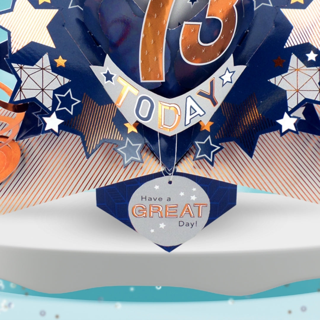 73rd Birthday Card Pop Up 3D Happy Birthday Card Age 73 Today 3D For Him