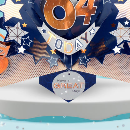 84th Birthday Card Pop Up 3D Happy Birthday Card Age 84 Today 3D For Him