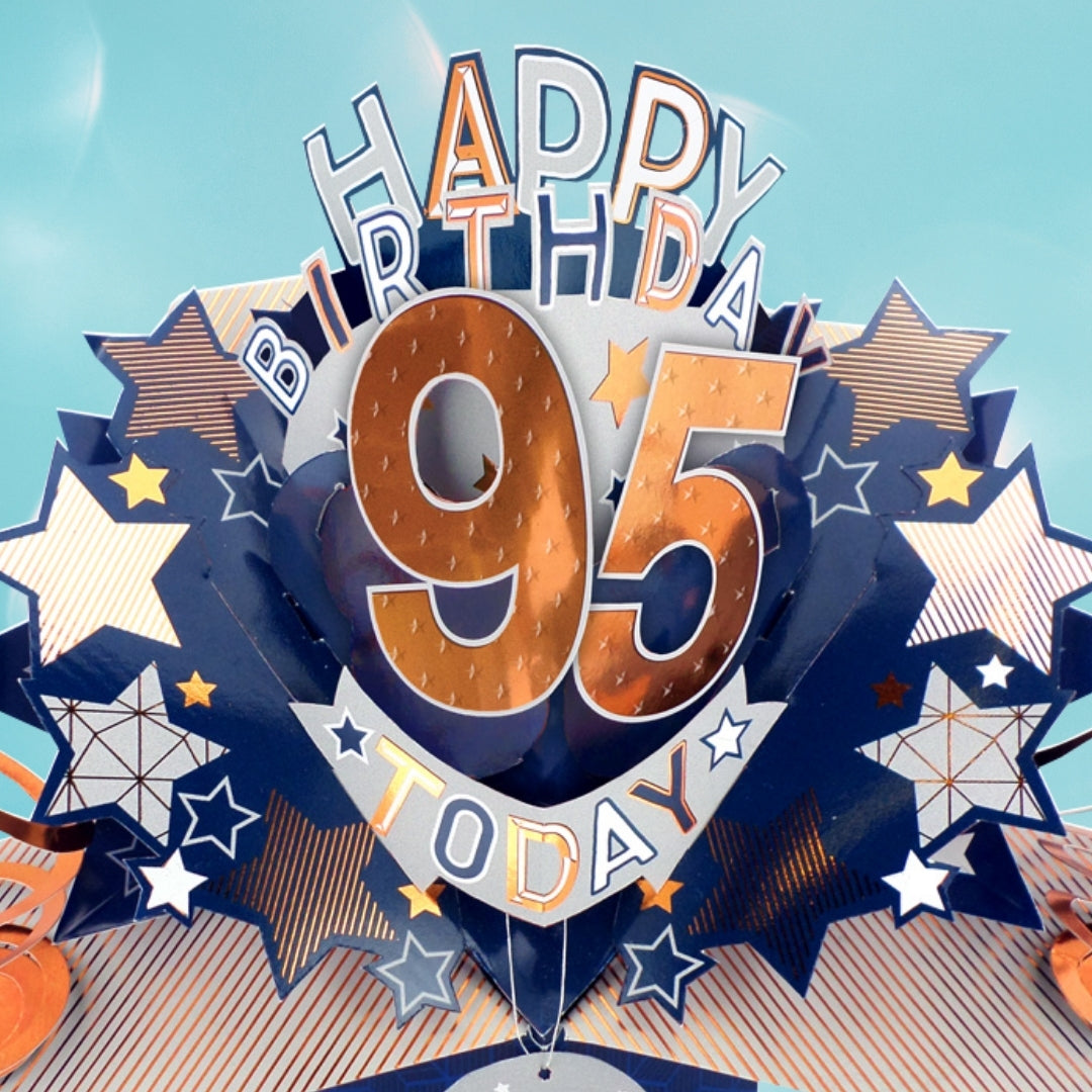 Happy 95th Birthday 95 Today Pop-Up Greeting Card