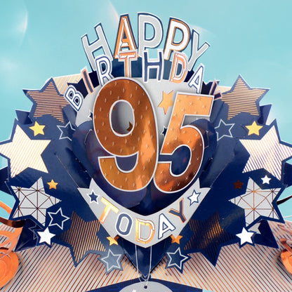 Happy 95th Birthday 95 Today Pop-Up Greeting Card