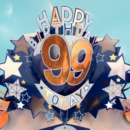 Happy 99th Birthday 99 Today Pop-Up Greeting Card